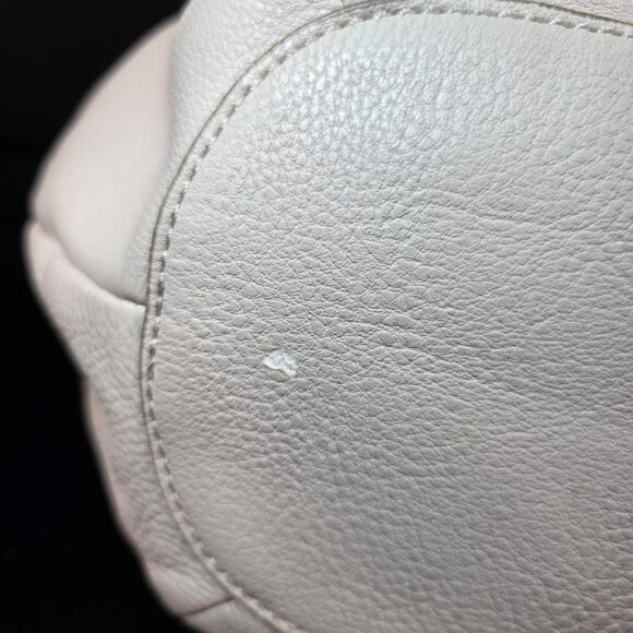 The Sak Genuine Leather Handbag Purse Ivory with Brown Straps - Picture 16 of 16